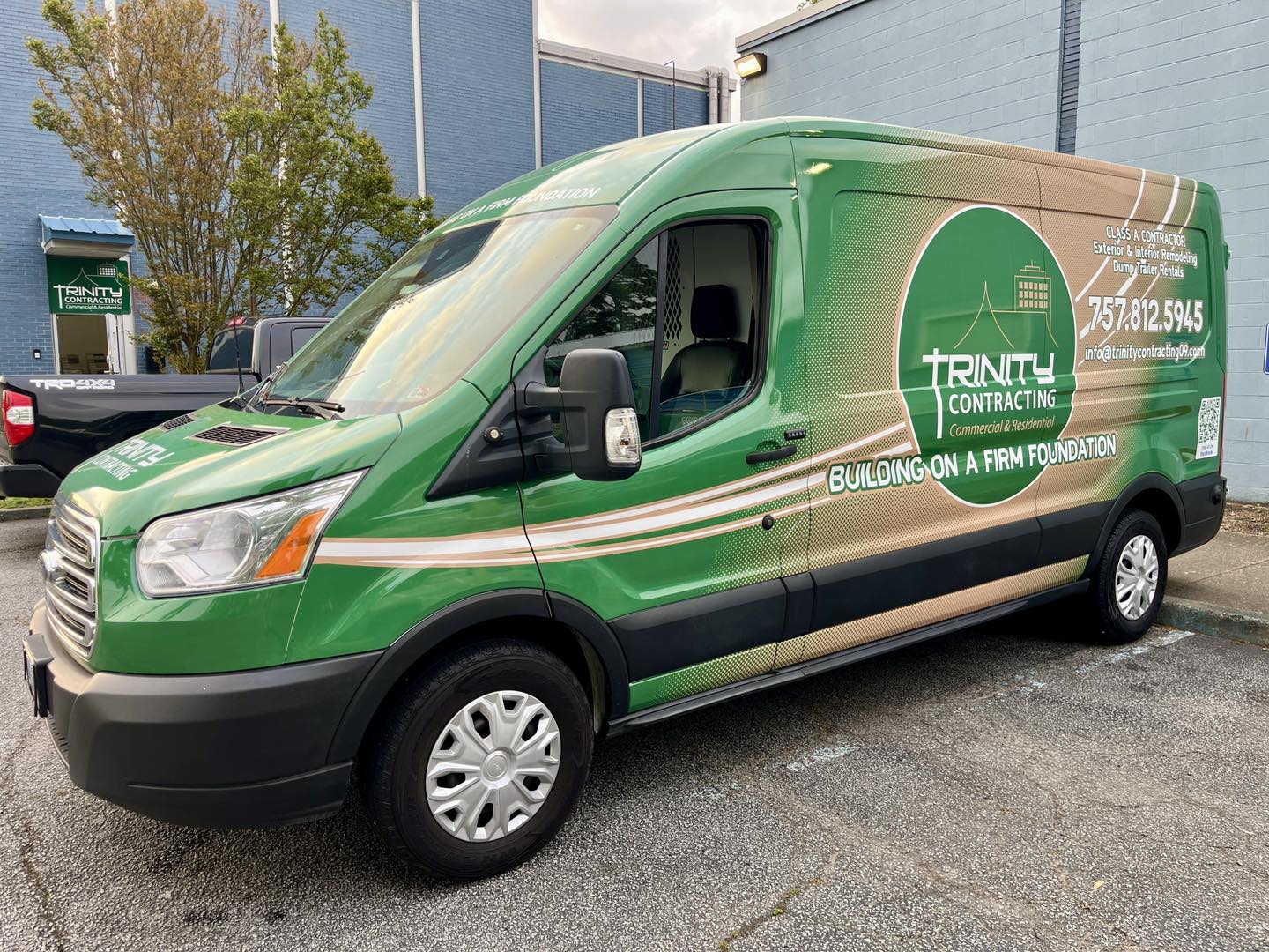 Trinity Contracting service van — licensed contractor serving Portsmouth, Norfolk, Virginia Beach and all of Hampton Roads VA